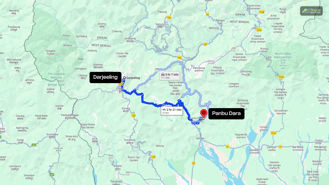 How To Reach Panbu Dara From Darjeeling_